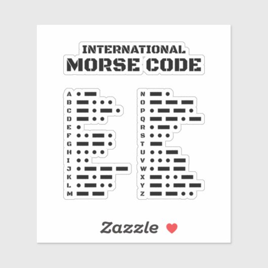 Sticker Code Morse International (Feuille)