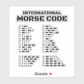 Sticker Code Morse International (Feuille)