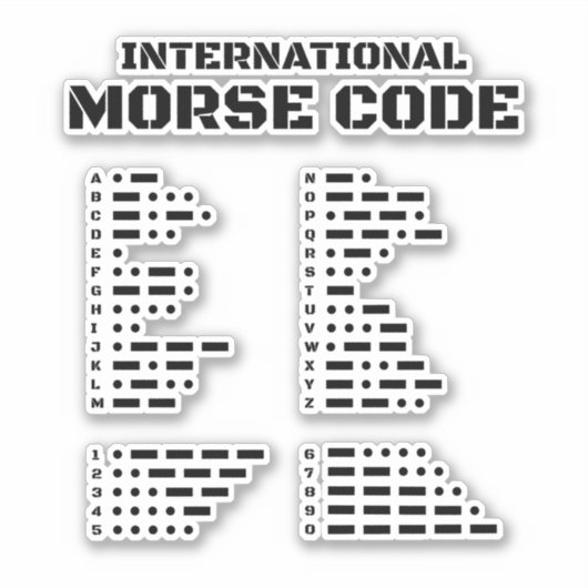 Sticker Code Morse International (Devant)