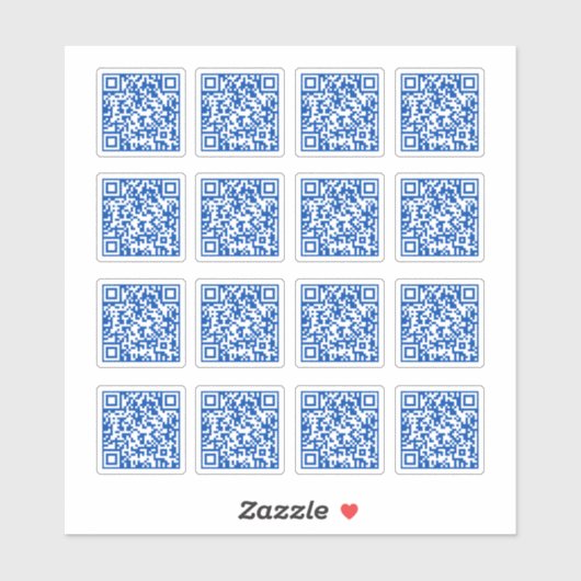 Sticker Code QR Bleu Cobalt Vinyle Laser Cut (Feuille)