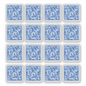 Sticker Code QR Bleu Cobalt Vinyle Laser Cut (Devant)