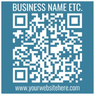 Sticker Code QR bleu océan modifiable
