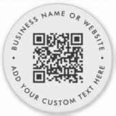 Sticker Code QR Bouteille d'eau de marque professionnelle (Devant)