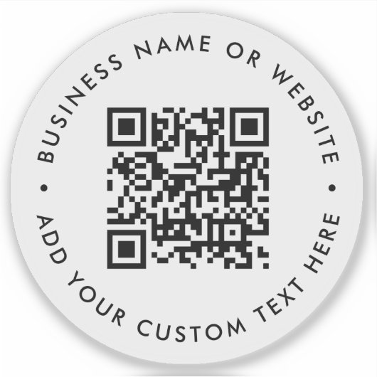 Sticker Code QR Bouteille d'eau de marque professionnelle  (Devant)