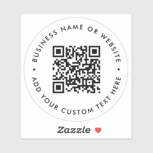 Sticker Code QR Bouteille d'eau de marque professionnelle  (Feuille)