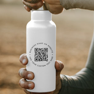 Sticker Code QR Bouteille d'eau de marque professionnelle 