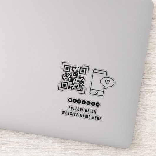 Sticker Code QR de l'entreprise | Suivez-nous (Détail)