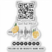 Sticker Code QR du podcast illustré moderne Suivre (Devant)