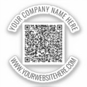 Sticker Code QR et texte personnalisé professionnel person (Recto)