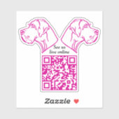 Sticker Code QR Great Dane Vinyl (Feuille)