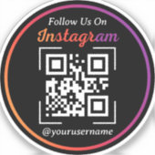 Sticker Code QR Instagram Business noir (Recto)