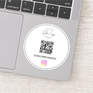 Sticker Code QR Instagram logo de salon personnalisé