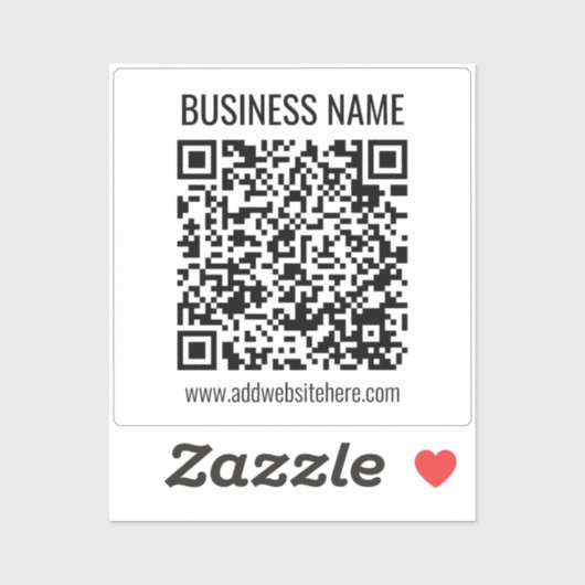 Sticker Code QR instantané (entrez l'URL de votre site Web (Feuille)
