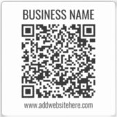 Sticker Code QR instantané (entrez l'URL de votre site Web (Recto)