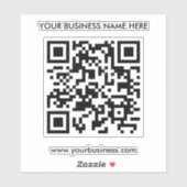 Sticker Code QR minimal Coupe de vinyle d'entreprise (Feuille)