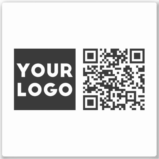 Sticker Code QR modifiable et logo ou image de votre entre (Devant)