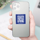 Sticker Code QR modifiable (généré instantanément) | bleu  (Téléphone)