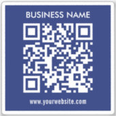 Sticker Code QR modifiable (généré instantanément) | bleu  (Recto)