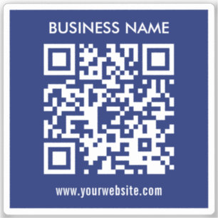 Sticker Code QR modifiable (généré instantanément)   bleu