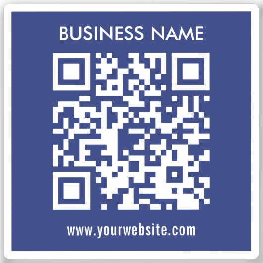 Sticker Code QR modifiable (généré instantanément) | bleu  (Recto)