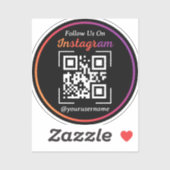 Sticker Code QR noir pour entreprise Instagram (Feuille)