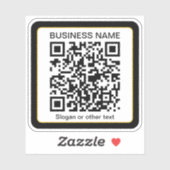 Sticker Code QR numérisable modifiable + votre nom d'entre (Feuille)