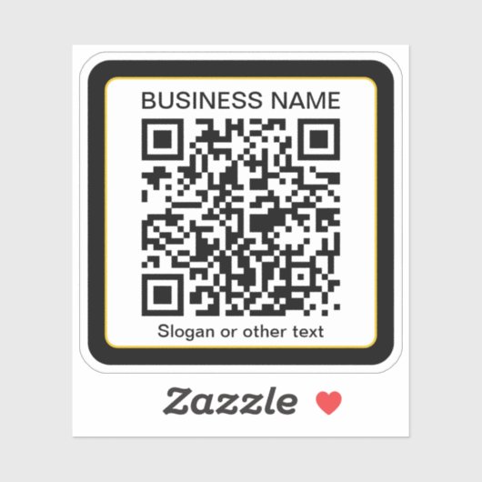 Sticker Code QR numérisable modifiable + votre nom d'entre (Feuille)