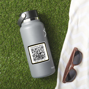 Sticker Code QR numérisable modifiable + votre nom d'entre