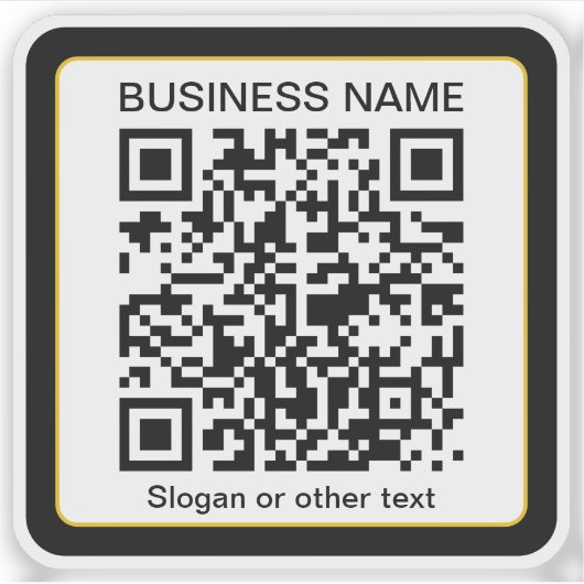 Sticker Code QR numérisable modifiable + votre nom d'entre (Devant)