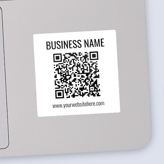 Sticker Code QR personnalisable et nom commercial