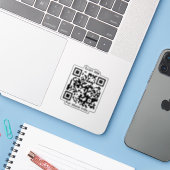 Sticker Code QR personnalisé (Ordinateur portable avec iPhone)