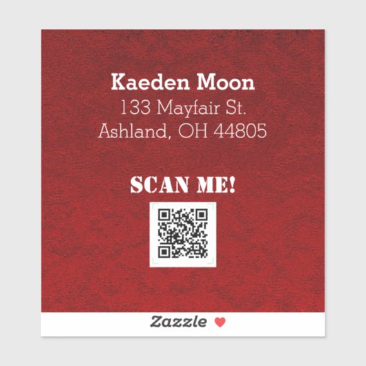 Sticker Code QR personnalisé (Feuille)