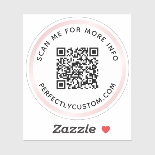 Sticker Code QR personnalisé Analysez-moi pour plus d'info (Feuille)