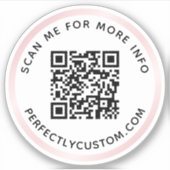 Sticker Code QR personnalisé Analysez-moi pour plus d'info (Devant)