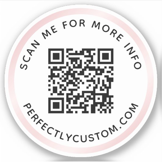 Sticker Code QR personnalisé Analysez-moi pour plus d'info (Devant)