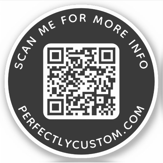 Sticker Code QR personnalisé Analysez-moi pour plus d'info (Devant)