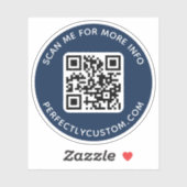 Sticker Code QR personnalisé Analysez-moi pour plus d'info (Feuille)