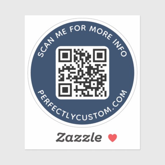 Sticker Code QR personnalisé Analysez-moi pour plus d'info (Feuille)