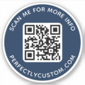 Sticker Code QR personnalisé Analysez-moi pour plus d'info (Devant)