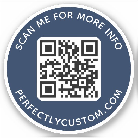 Sticker Code QR personnalisé Analysez-moi pour plus d'info (Devant)