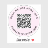 Sticker Code QR personnalisé Analysez-moi pour plus d'info (Feuille)