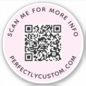 Sticker Code QR personnalisé Analysez-moi pour plus d'info (Devant)