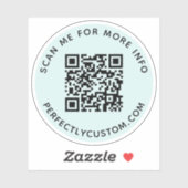 Sticker Code QR personnalisé Analysez-moi pour plus d'info (Feuille)