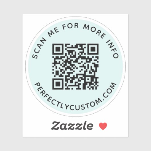 Sticker Code QR personnalisé Analysez-moi pour plus d'info (Feuille)