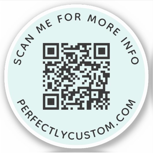 Sticker Code QR personnalisé Analysez-moi pour plus d'info (Devant)