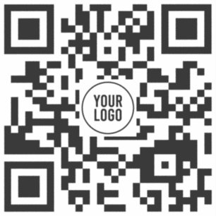 Sticker Code QR personnalisé avec logo Carré professionnel