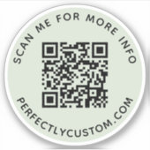 Sticker Code QR personnalisé Balancez-moi pour plus d'info (Devant)