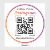 Sticker Code QR personnalisé Code QR Instagram Entreprise (Feuille)