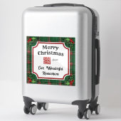 Sticker Code QR personnalisé Restaurant Noël Vert Plat (Sur valise)