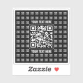 Sticker Code QR promotionnel (modifiable) avec motif de lo (Feuille)